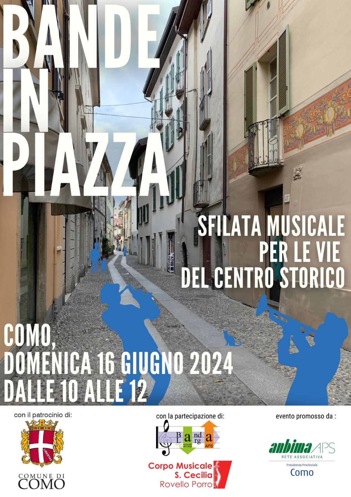 volantino bande in piazza 16 giugno 2024